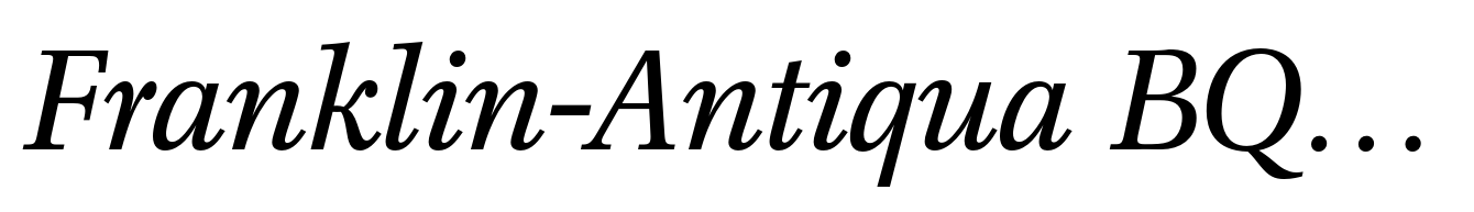 Franklin-Antiqua BQ Italic